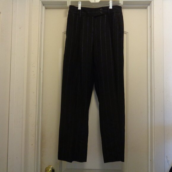 SUITING LADIES BLACK & BLUE WOOLY BLEND LIZ CLAIBORNE SUIT 6 - Picture 12 of 16